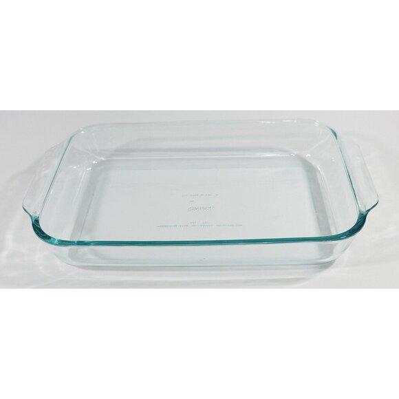 Pyrex Glass Baking Casserole Dish 3qt / 2.8L Handles #233 Clear 13x9x2 Lasagna - Picture 8 of 8